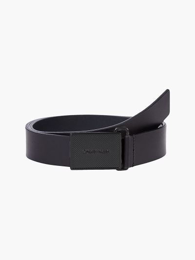 Calvin Klein Táskák & Kiegészítők HU196577 | Calvin Klein Bőr Plaque Buckle Férfi Öv Fekete